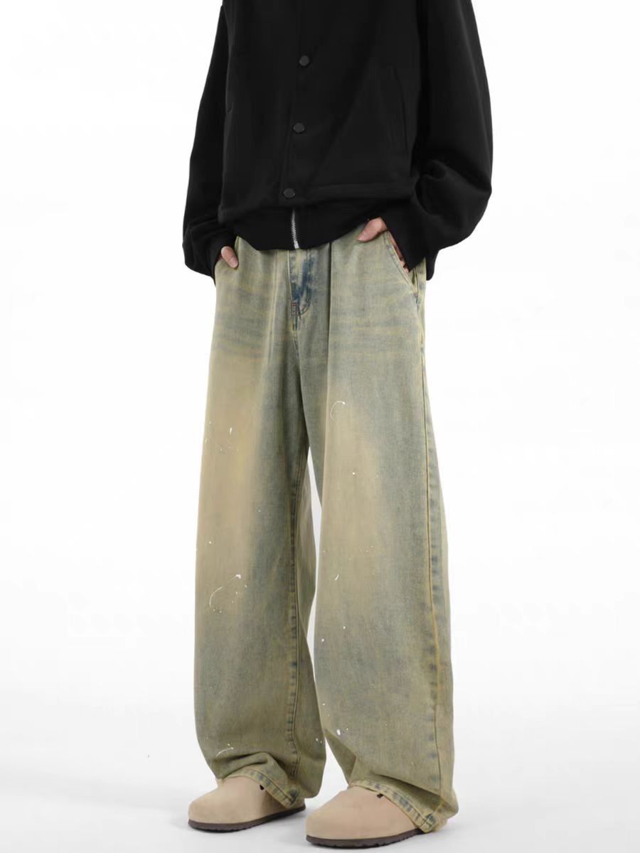 Japanese Brand × Jean Gradient Wide Leg Vintage Washed Jeans Size US 33 - 1 Thumbnail