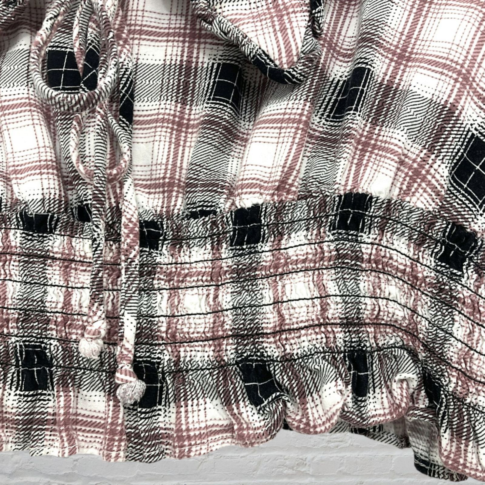 Other Y2K Plaid Smocked Crop Top M/L Size M / US 6-8 / IT 42-44 - 8 Thumbnail