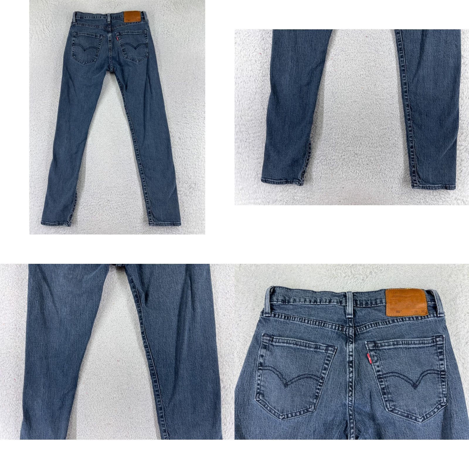 Levi's Levi's Jeans Men Slim 29 Blue Denim 502 Straight 5-Pocket Cotton Blend Regular Waist 28x28 Vintage No N/A Size US 29 - 10 Thumbnail