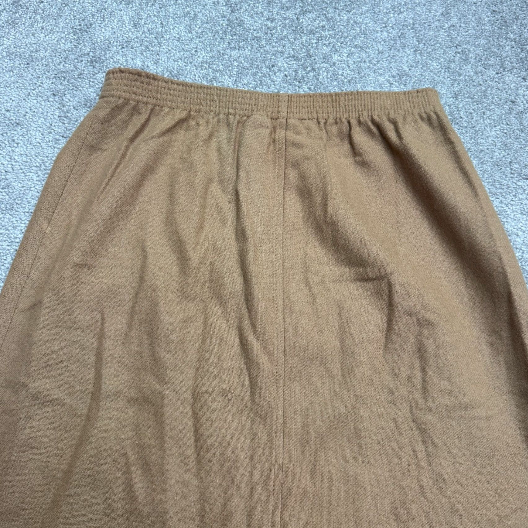 Vintage VINTAGE Summit Sportwear Wool Nylon Midi A-Line Skirt Women's Size 8 Brown Elastic Waist Fall Spring Summer Winter 90s Retro Classic Size 30" / US 8 / IT 44 - 3 Thumbnail