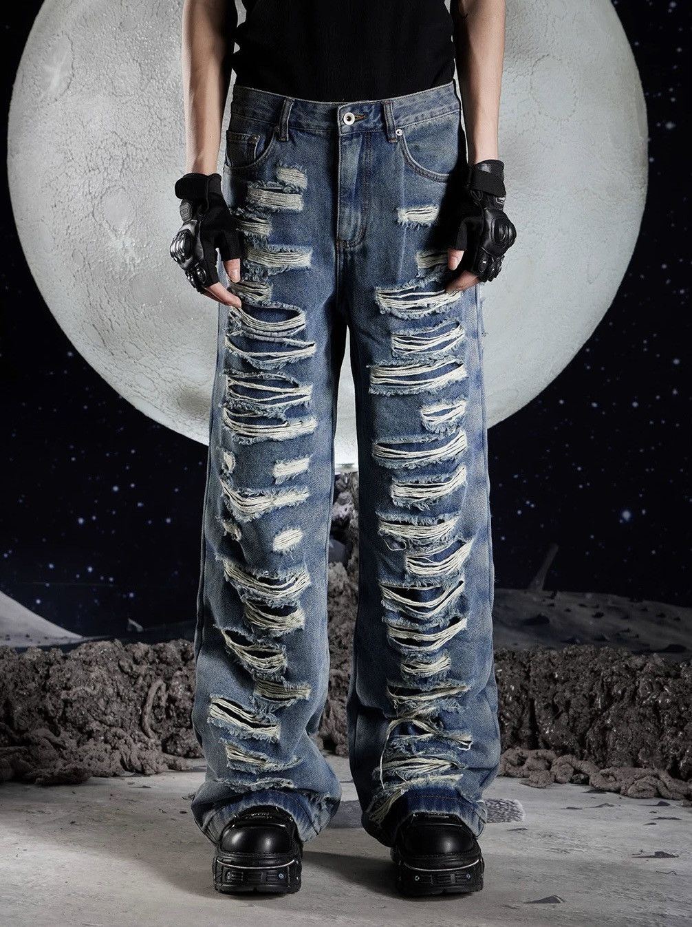 Japanese Brand × Vintage Avant grade retro punk faded distressed grunge jeans pants Size US 30 / EU 46 - 1 Thumbnail