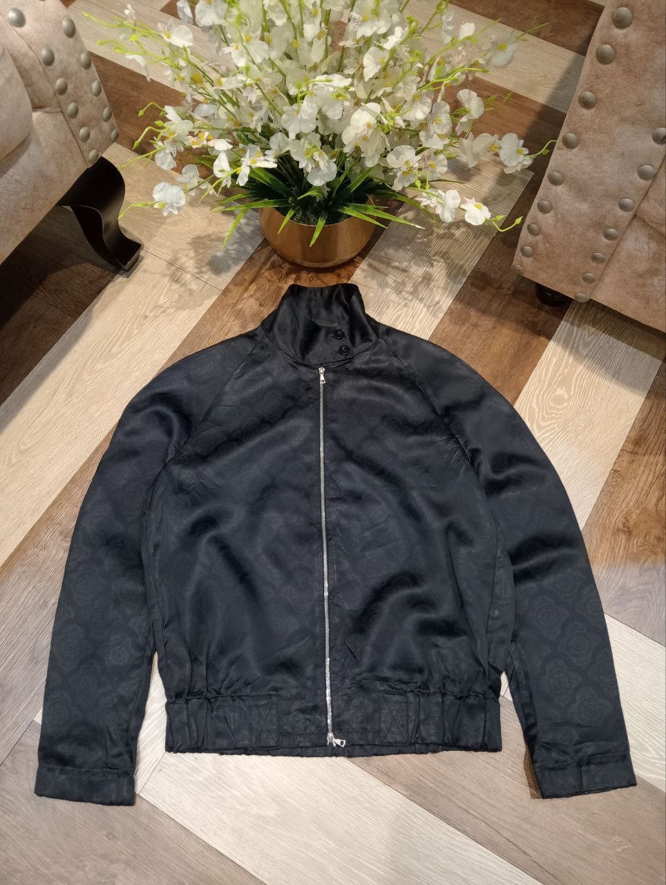 DRIES VAN NOTEN 100% RAYON BOMBER JACKET - SIZE 36