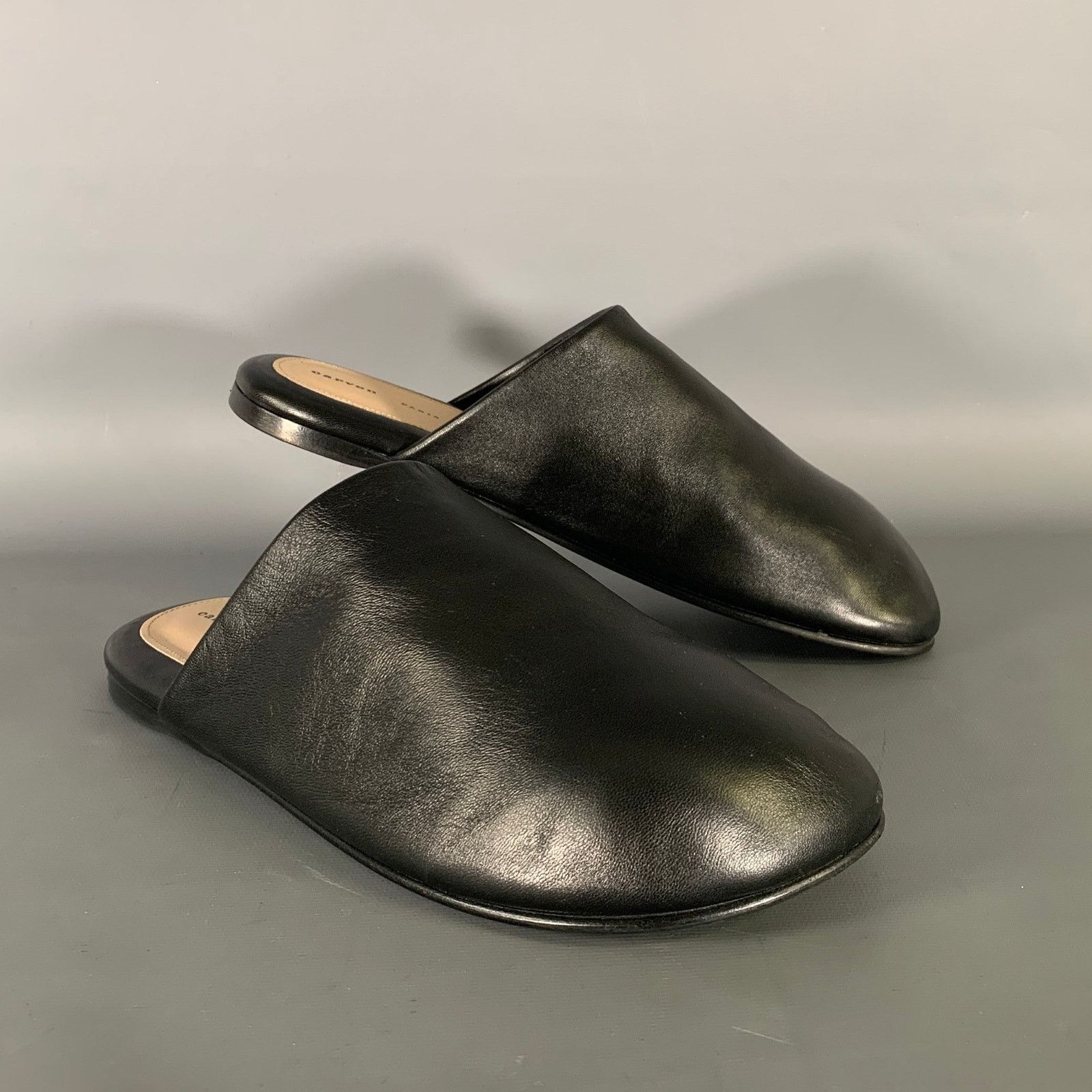 Carven CARVEN Size 10 Black Leather Lambskin Slippers Flats Size US 10 / IT 40 - 1 Thumbnail