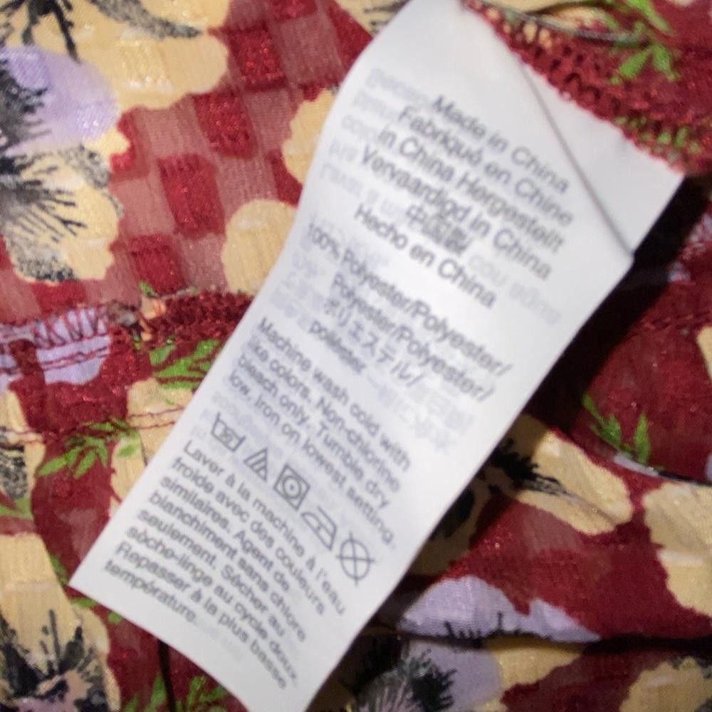 Madewell Madewell l Drawstring Ruffle-Hem Top in Viola Floral Size XS Size XS / US 0-2 / IT 36-38 - 8 Thumbnail