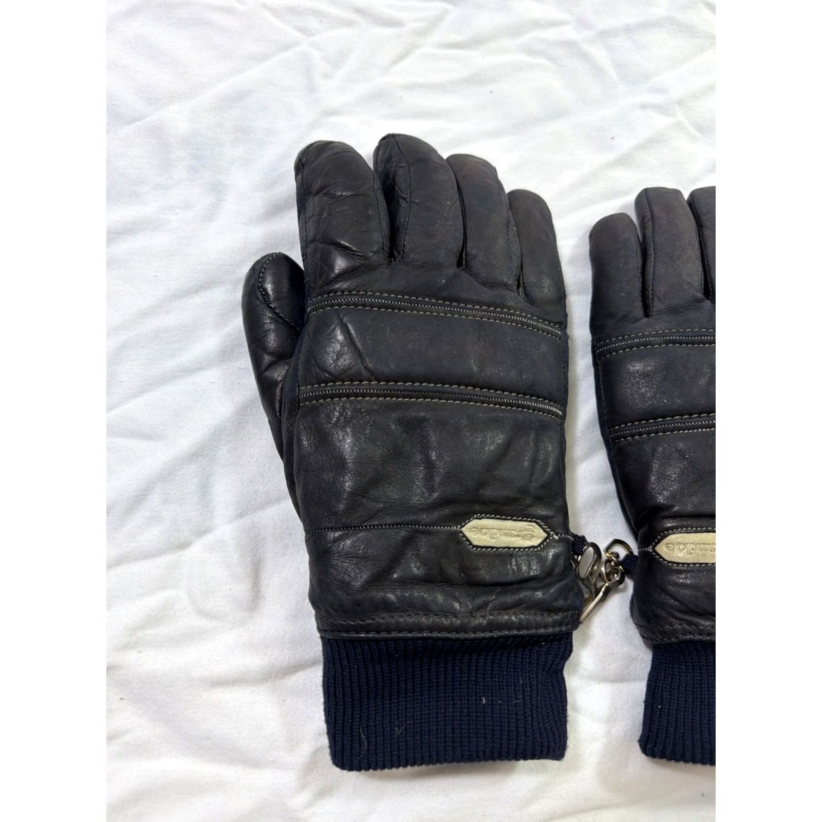 Vintage VINTAGE Grandoe Women’s Small Navy Blue Goretex Snow Gloves Glove Womens S Navy Water Resistant 90s Size ONE SIZE - 2 Thumbnail