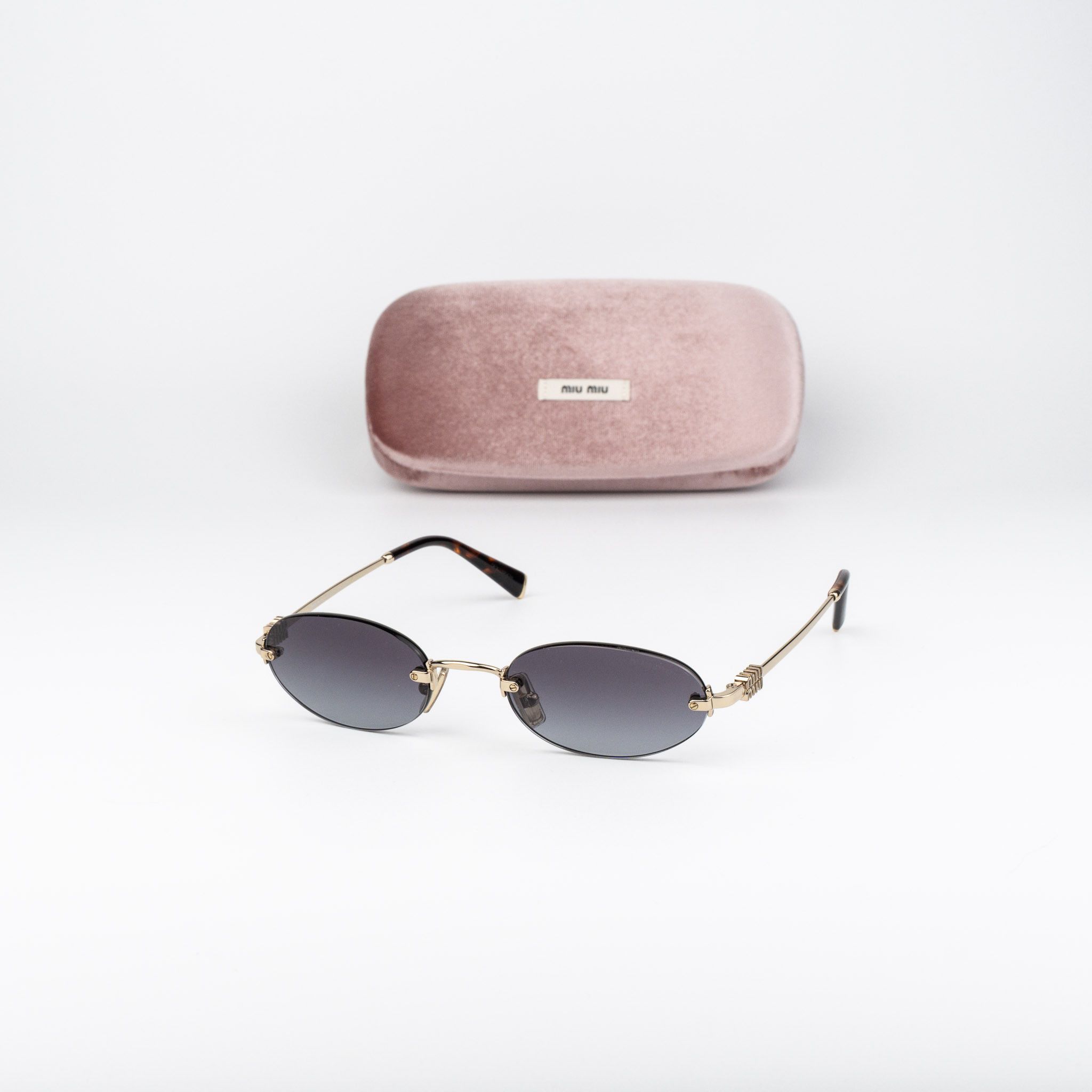 Miu Miu Miu Miu Women Sunglasses Oval MUA54S ZVN5D1 NEW AUTHENTIC Size ONE SIZE - 1 Thumbnail