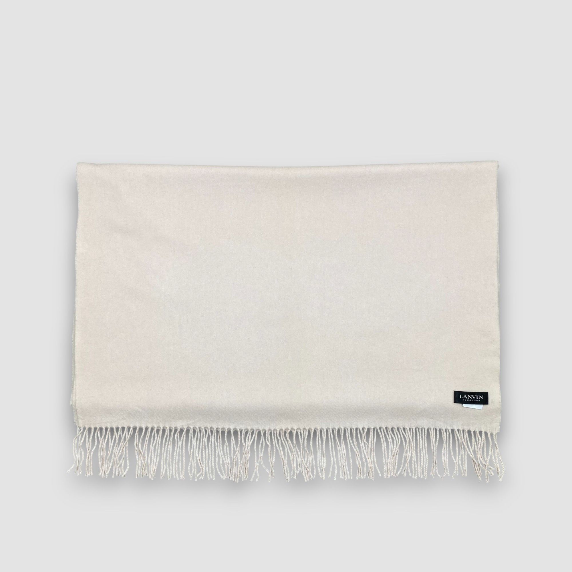 Lanvin Vintage Lanvin Scarf Muffler Wool Cashmere Fringe Scarves Size ONE SIZE - 3 Thumbnail