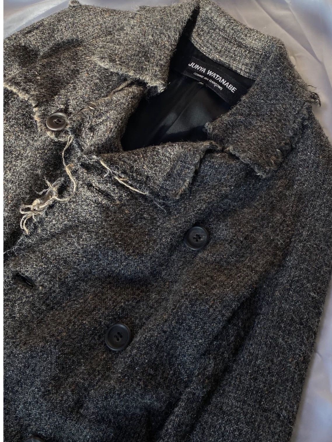 Junya Watanabe Junya watanabe 03fw distressed wool coat Size US M / EU 48-50 / 2 - 2 Thumbnail