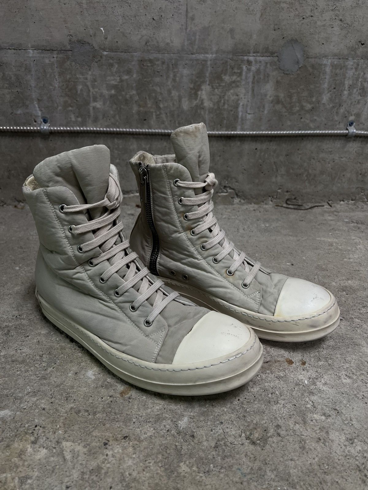Rick Owens Drkshdw Rick Owens DRKSHDW Pearl High Ramones Size US 9.5 / EU 42-43 - 3 Thumbnail