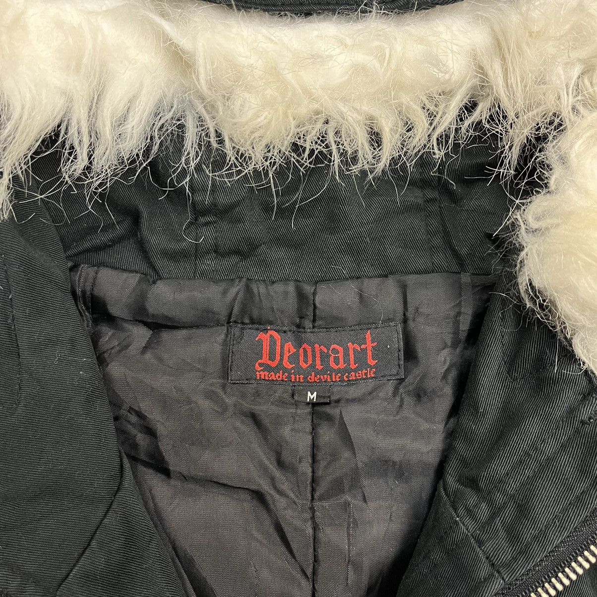 ジャケット・アウター Vkei Black fur jacket Vintage Deorart fur jacket vkei style
