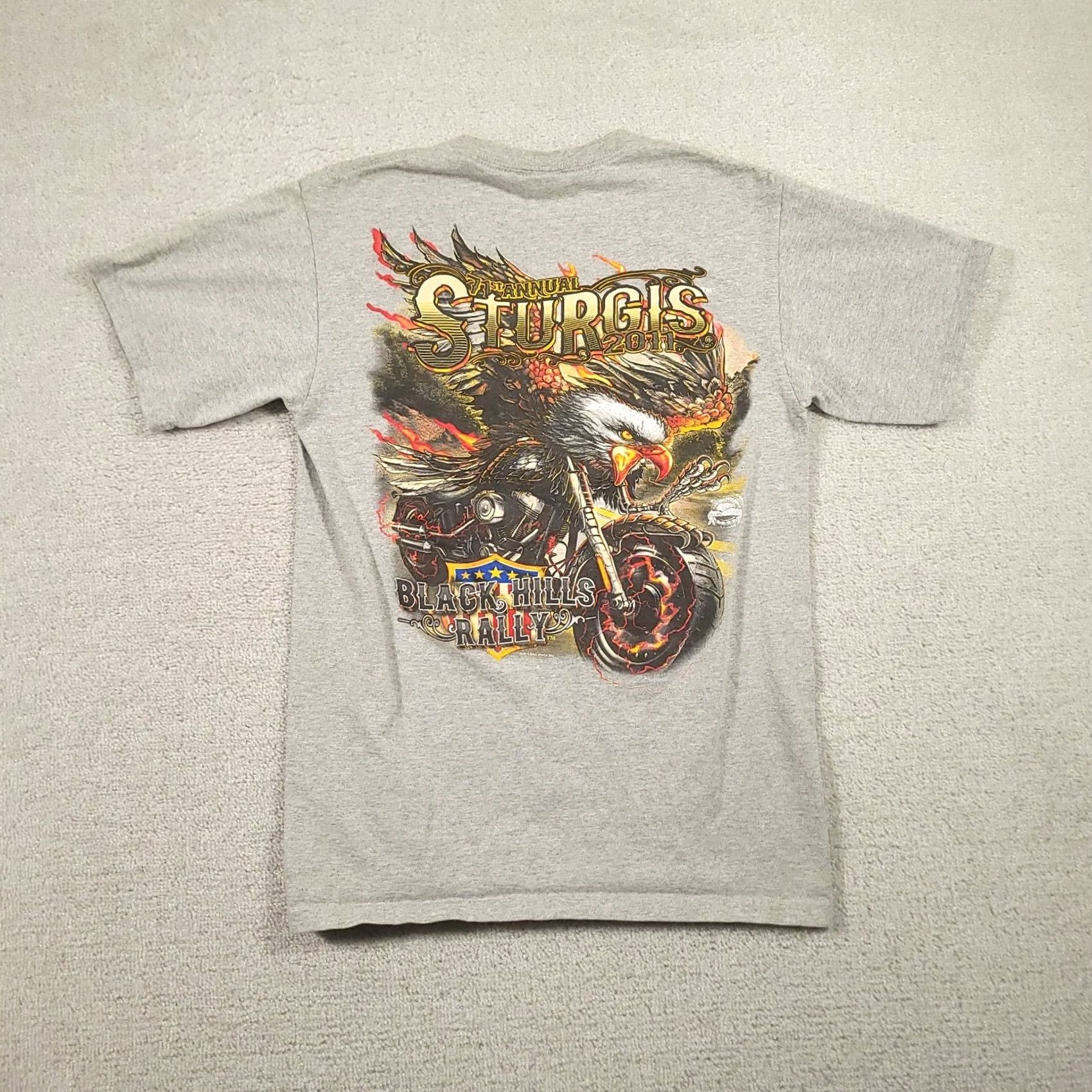 Vintage Sturgis Black Hills Rally 2011 South Dakota T Shirt Men’s Size M Biker Wear Shirt Men M Gray Short Sleeve Crew Neck Cotton Knit Size US M / EU 48-50 / 2 - 4 Thumbnail