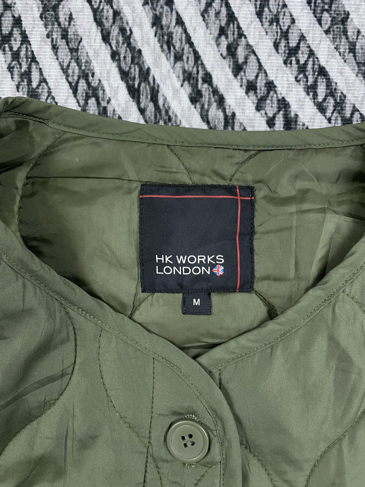Japanese Brand Vintage HK Works London Quilted Liner Jacket Size US L / EU 52-54 / 3 - 6 Thumbnail