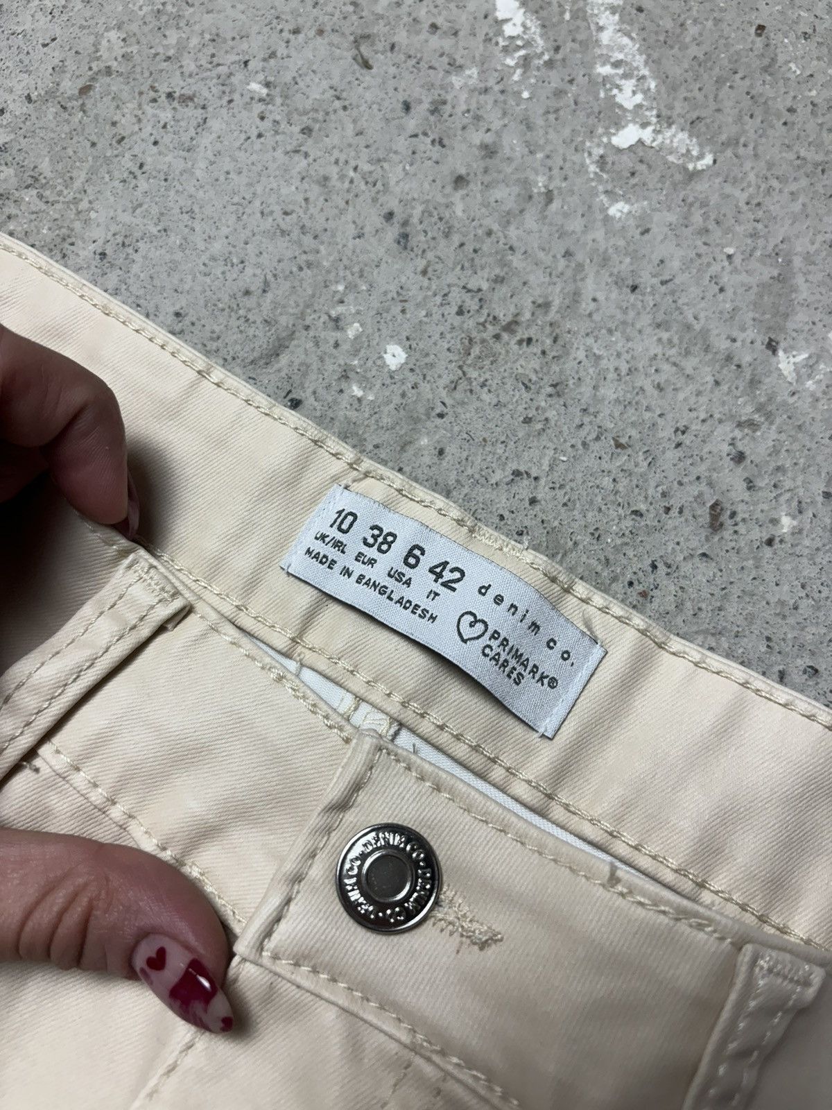 Designer × Vintage Vintage beige Primark leather style slim jeans Size 26" / US 2 / IT 38 - 3 Thumbnail