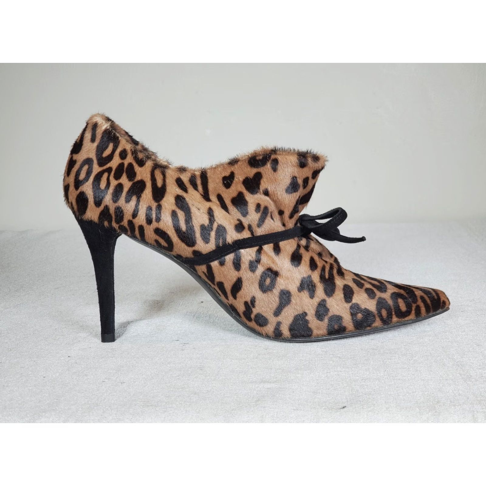 Stuart Weitzman Stuart Weitzman Aok Booties Leopard Serval Hair Suede Heel Women's US 7.5 M Boots Leopard Hair Suede Heel Women 7.5 M Size US 8 / IT 38 - 4 Thumbnail