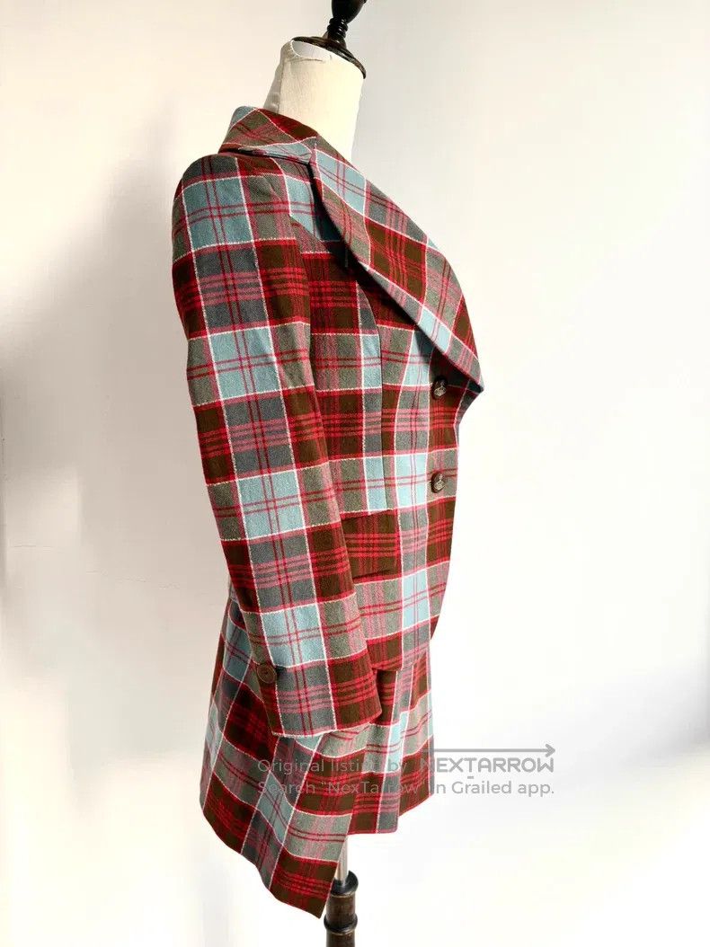 Vivienne Westwood Vivienne Westwood Blue and Brown Plaid Love Collar Suit Size M / US 6-8 / IT 42-44 - 6 Thumbnail