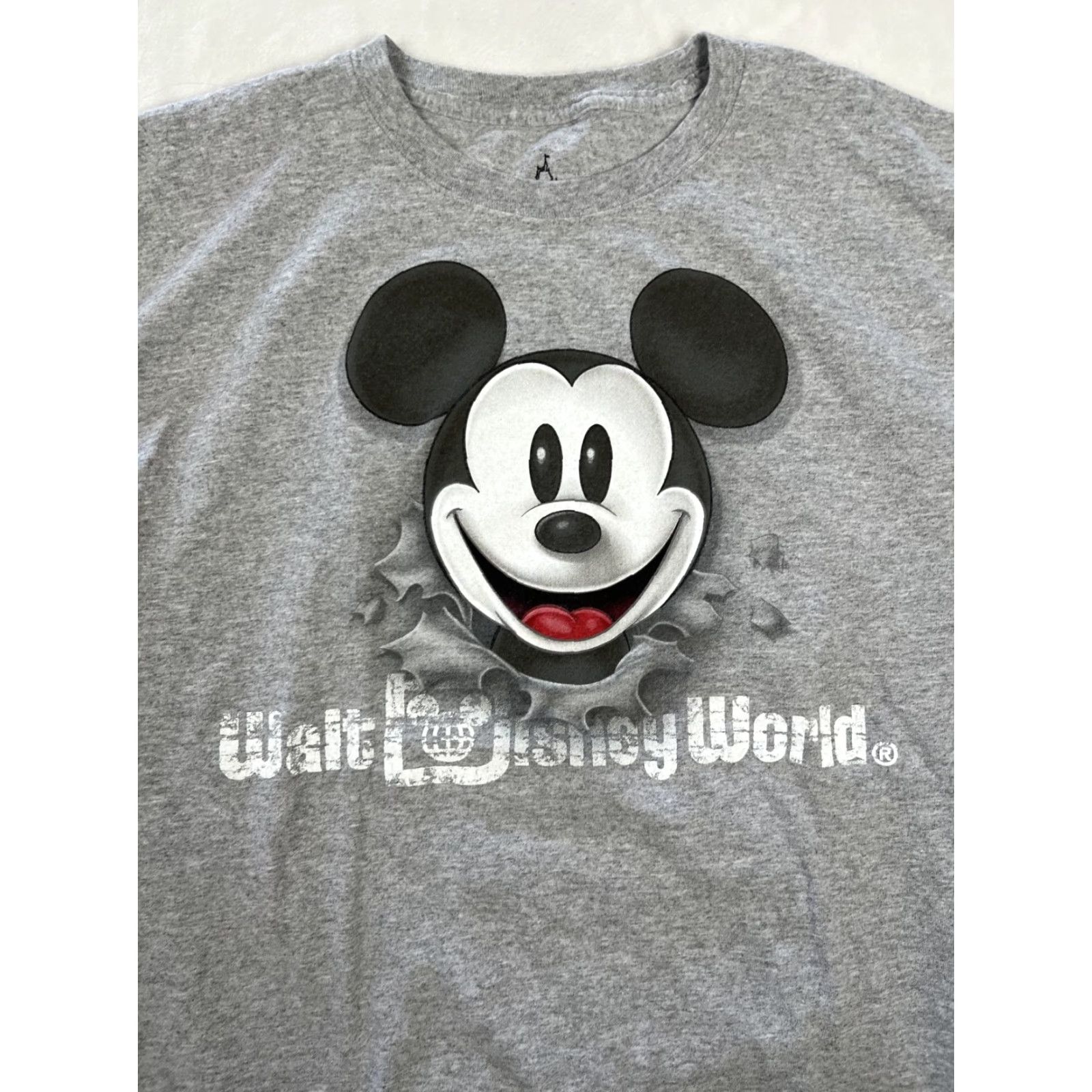 Disney Walt Disney World T-Shirt Mens Large Gray Mickey Mouse Peek A Boo Size US L / EU 52-54 / 3 - 4 Thumbnail
