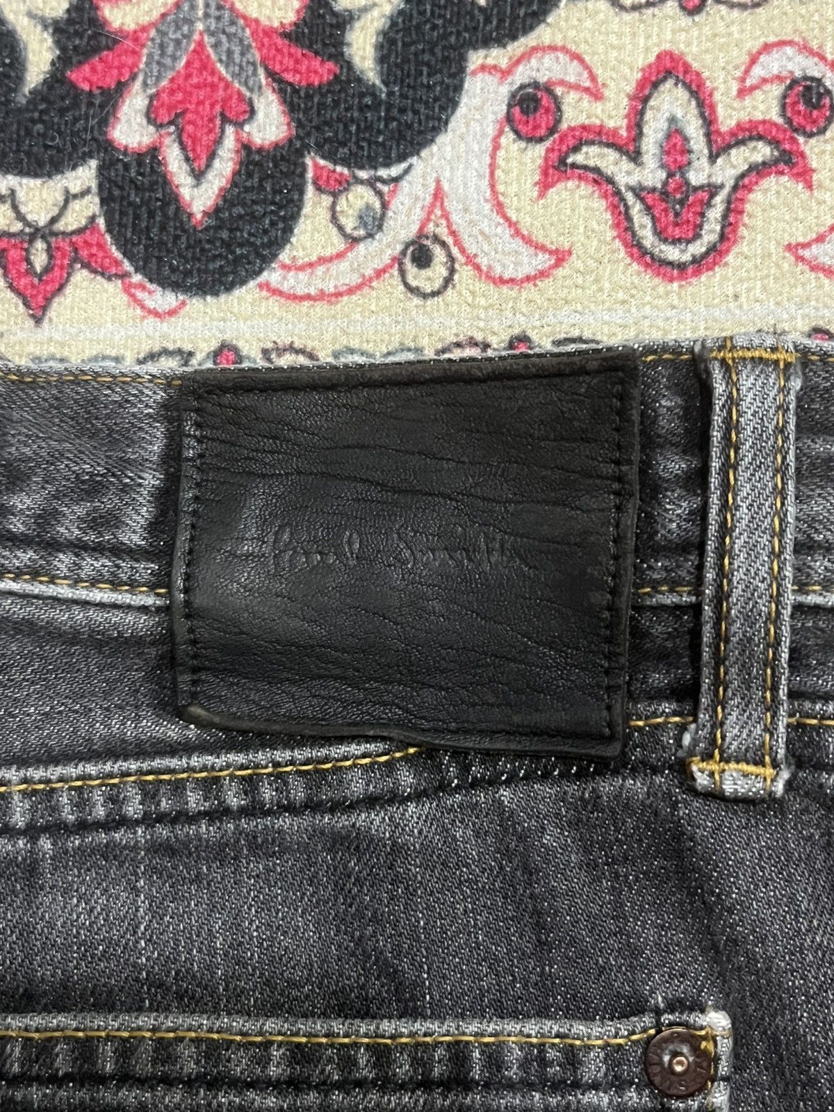 Paul Smith ⚡️Loose Fit⚡️Vintage Designer Paul Smith Black Faded Jeans Size US 34 / EU 50 - 10 Thumbnail