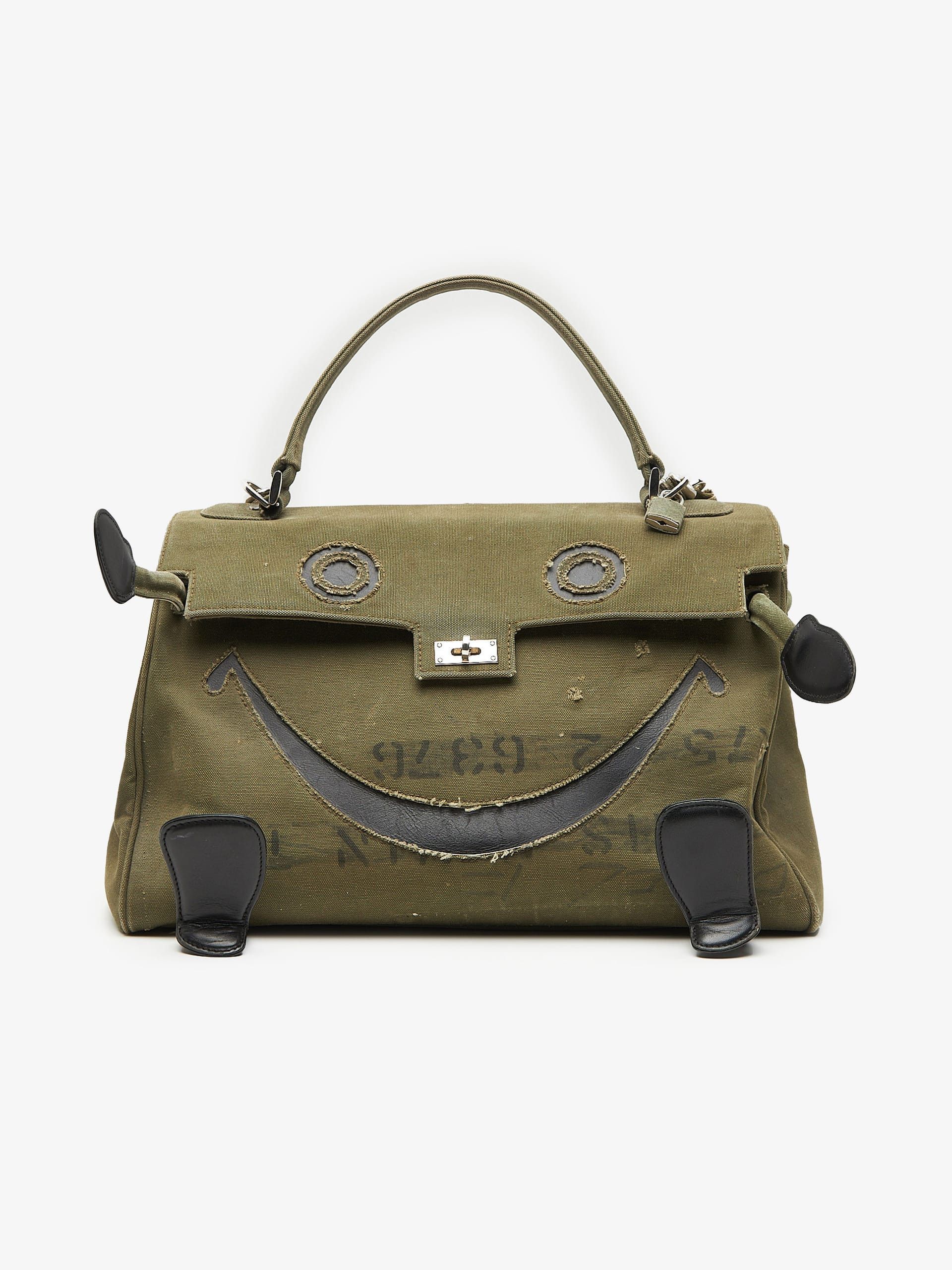 READYMADE Khaki Green Denim Doll Cotton Bag Size ONE SIZE - 1 Thumbnail