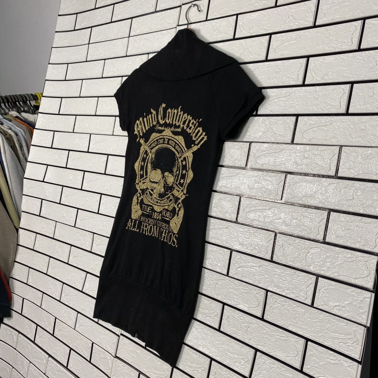 Japanese Brand 📌Full Zipper Sweater Punk Design Bondage Bones Design Size US L / EU 52-54 / 3 - 11 Thumbnail