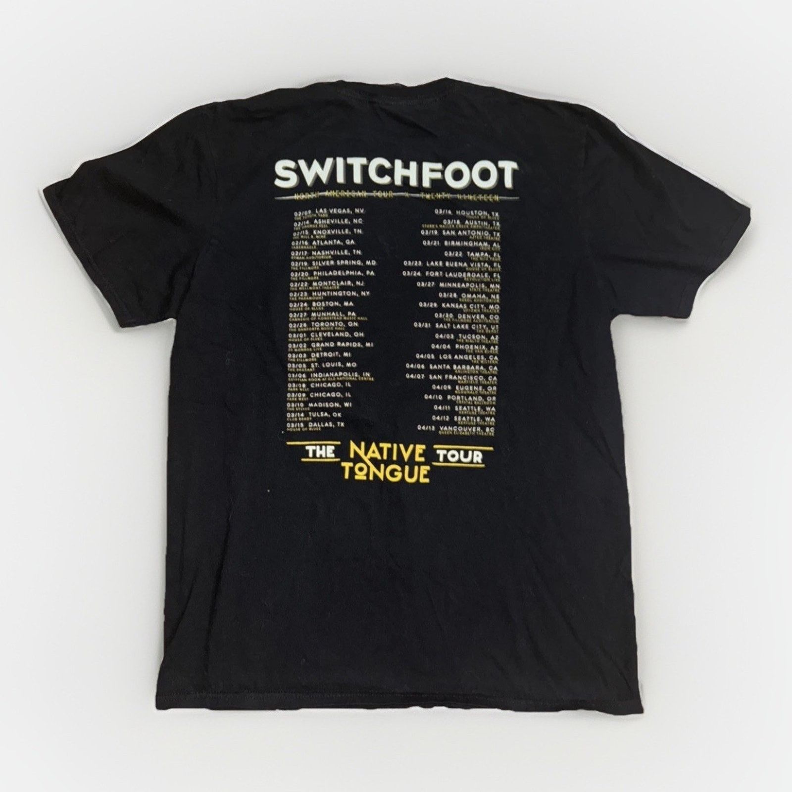 Band Tees Switchfoot Tour Band T-Shirt Black Medium 18x25 Graphic Tee Size US M / EU 48-50 / 2 - 2 Thumbnail