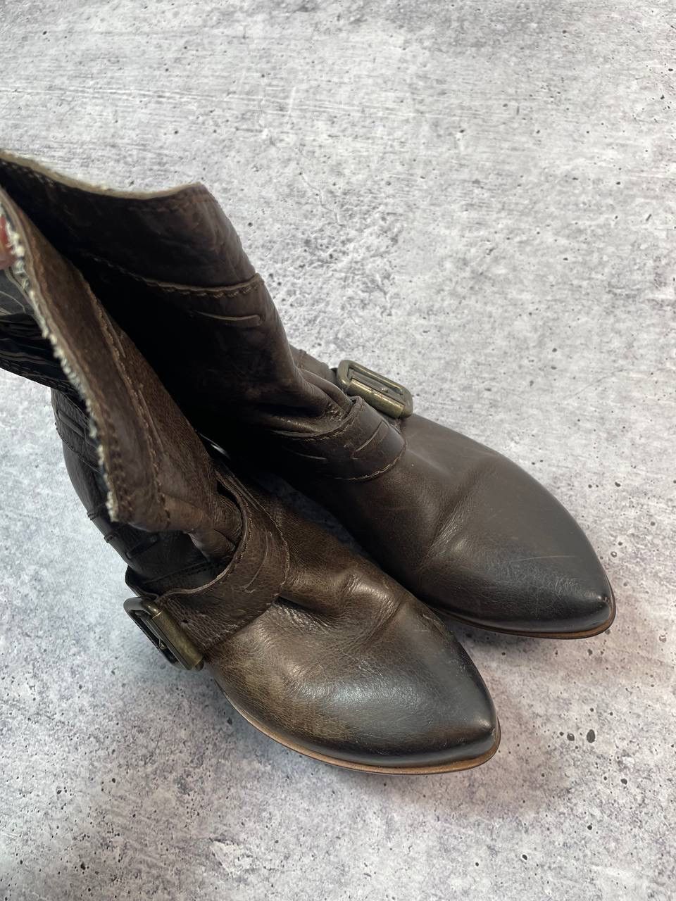 Diesel Vintage 00s Diesel Western Cowboy Belt Boots Y2K Size US 7 / IT 37 - 3 Thumbnail