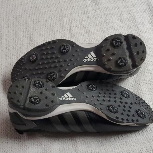Adidas Adidas Adipower Sz. 9.5 Black & Silver Golf Shoes Size US 9.5 / EU 42-43 - 3 Thumbnail