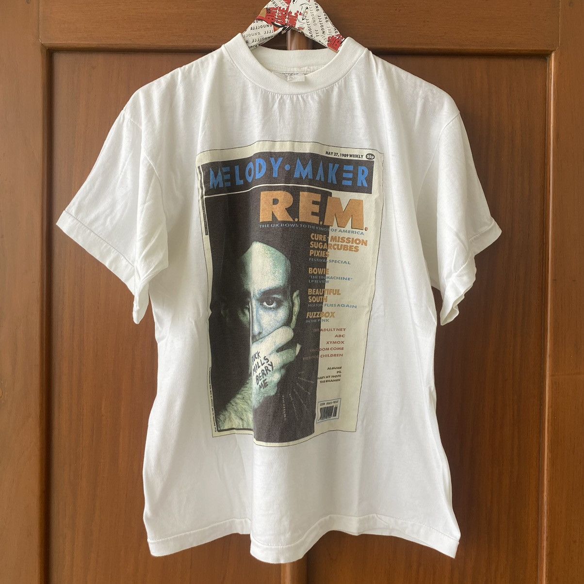 image of Rem R.e.m. Melody Maker Acme Vintage T-Shirt in White, Men's (Size Large)
