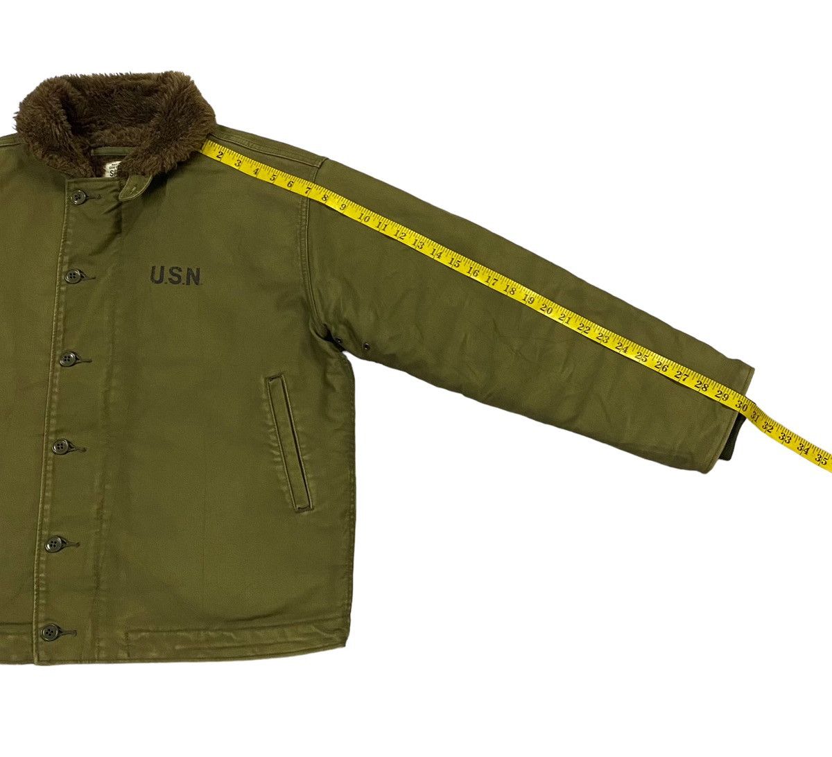 Vintage Vintage Houston U.S.N Navy N-1 Deck Jacket Size US L / EU 52-54 / 3 - 8 Thumbnail