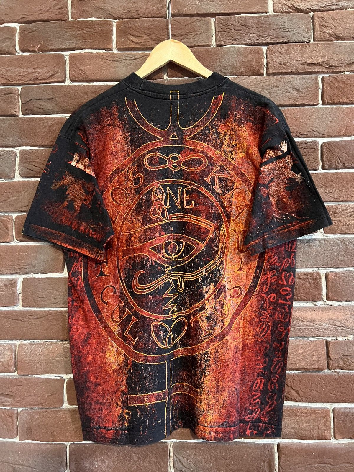 Band Tees Rare Vintage 00s Behemoth All Over Black Metal Band Tshirt Size US L / EU 52-54 / 3 - 2 Thumbnail