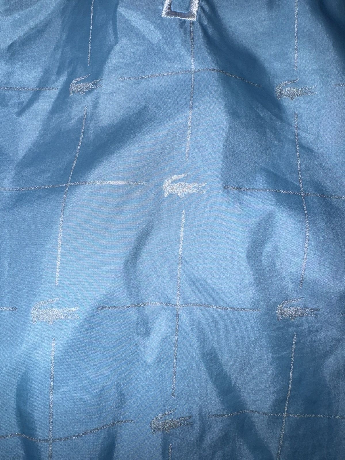 Lacoste × Supreme Blue Reflective Grid Nylon Anorak Size US L / EU 52-54 / 3 - 5 Thumbnail