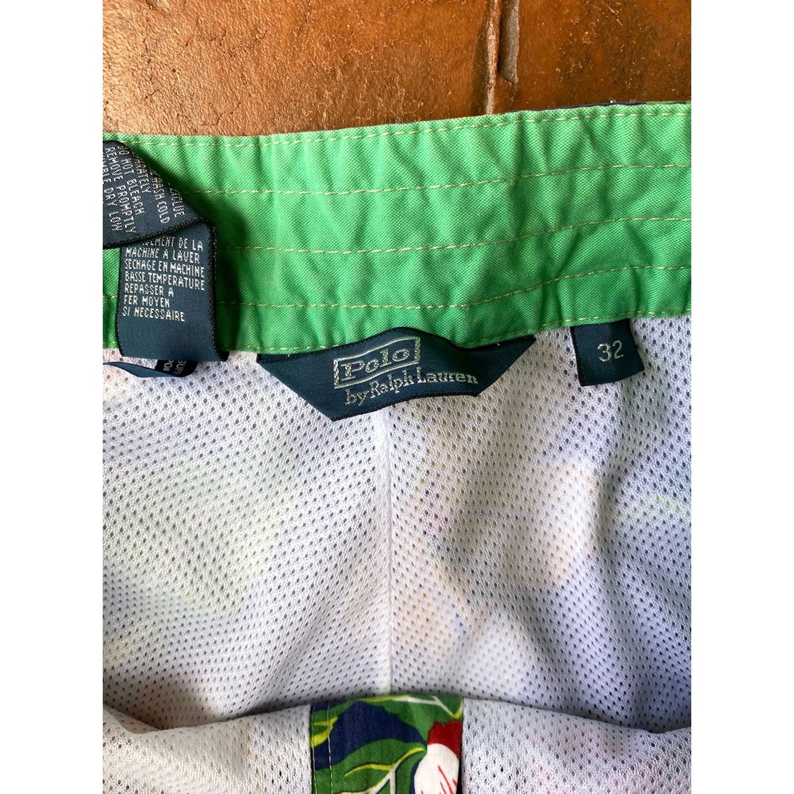 Polo Ralph Lauren VINTAGE Polo Ralph Lauren Hibiscus Board Shorts 32 Men Blue 90s Designer Swimwear Board Shorts Size US XS / EU 42 / 0 - 2 Thumbnail