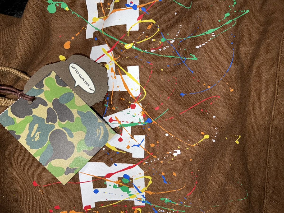 Bape Bape Paint Splatter Hoodie Size US XL / EU 56 / 4 - 2 Thumbnail