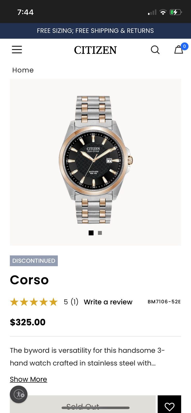 Citizen Citizen Corso Eco-Drive Men’s Watch Size 42 - 2 Thumbnail