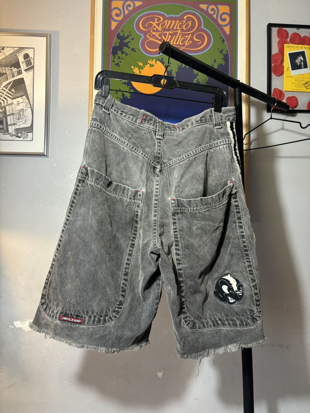 image of Jnco Skunk Shorts in Black, Men's (Size 33)