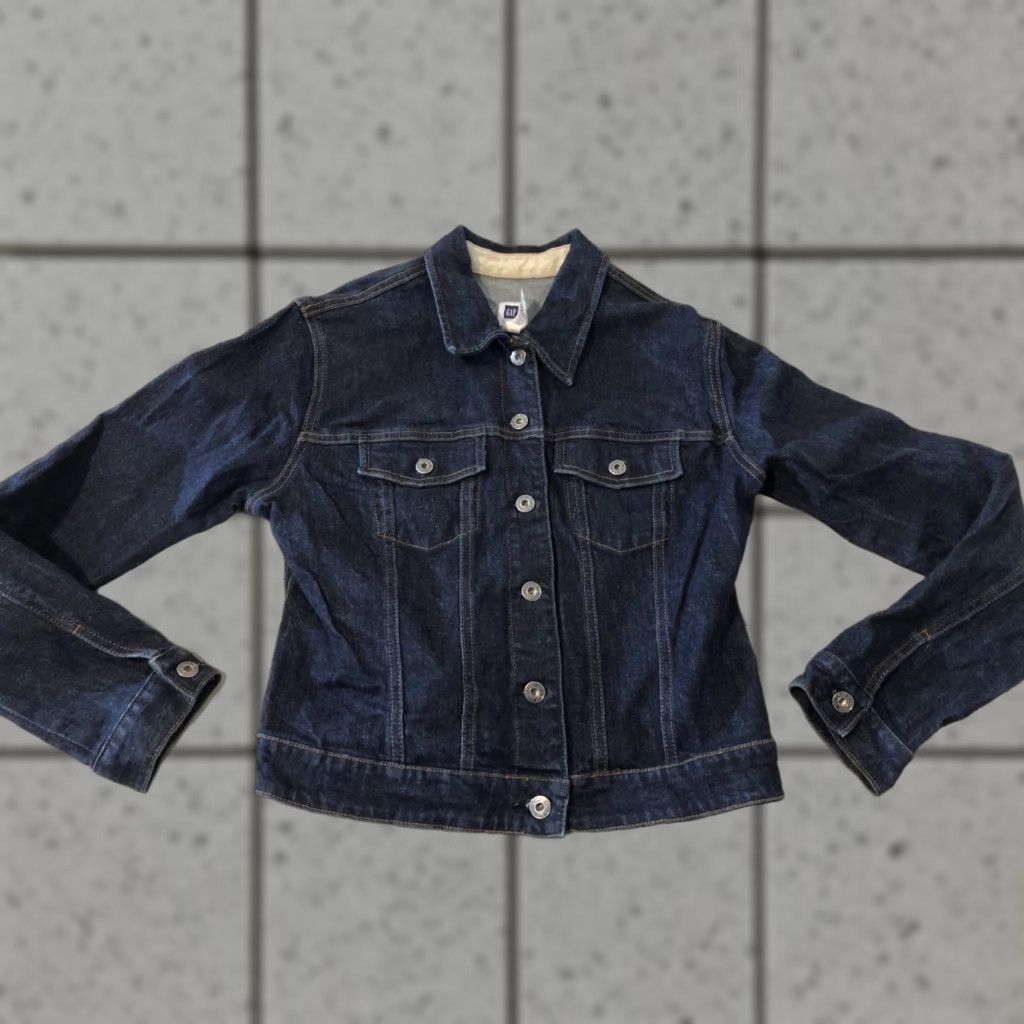 Gap VINTAGE Womens Gap Denim Jacket M Medium Blue Cotton Jacket Womens M Denim Gap Shirt/Coat Size 32" / US 10 / IT 46 - 1 Thumbnail