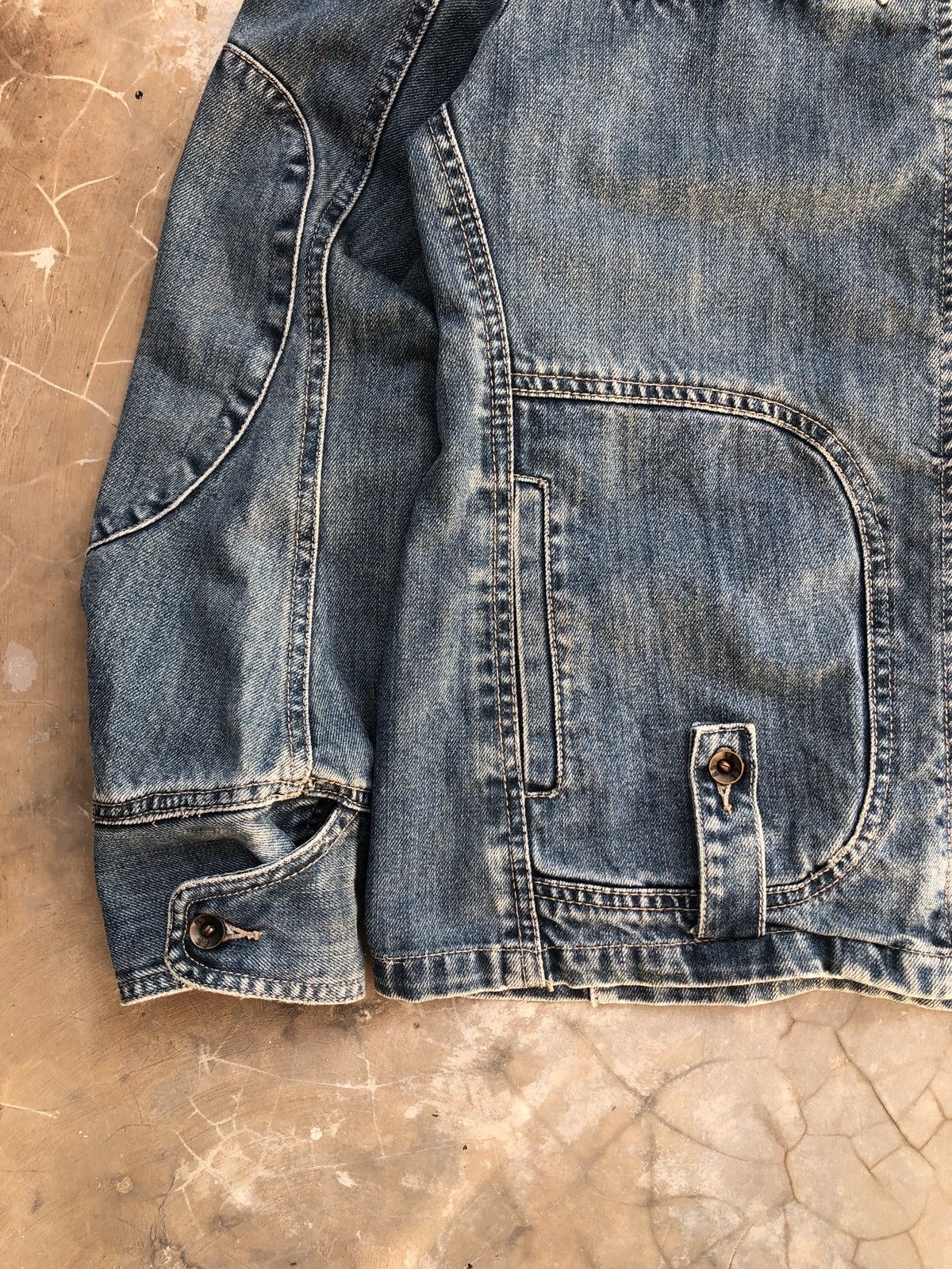 G-Star Vintage G-Star Raw Mechanic Zipper Denim Biker Rider Jacket Size US M / EU 48-50 / 2 - 7 Thumbnail