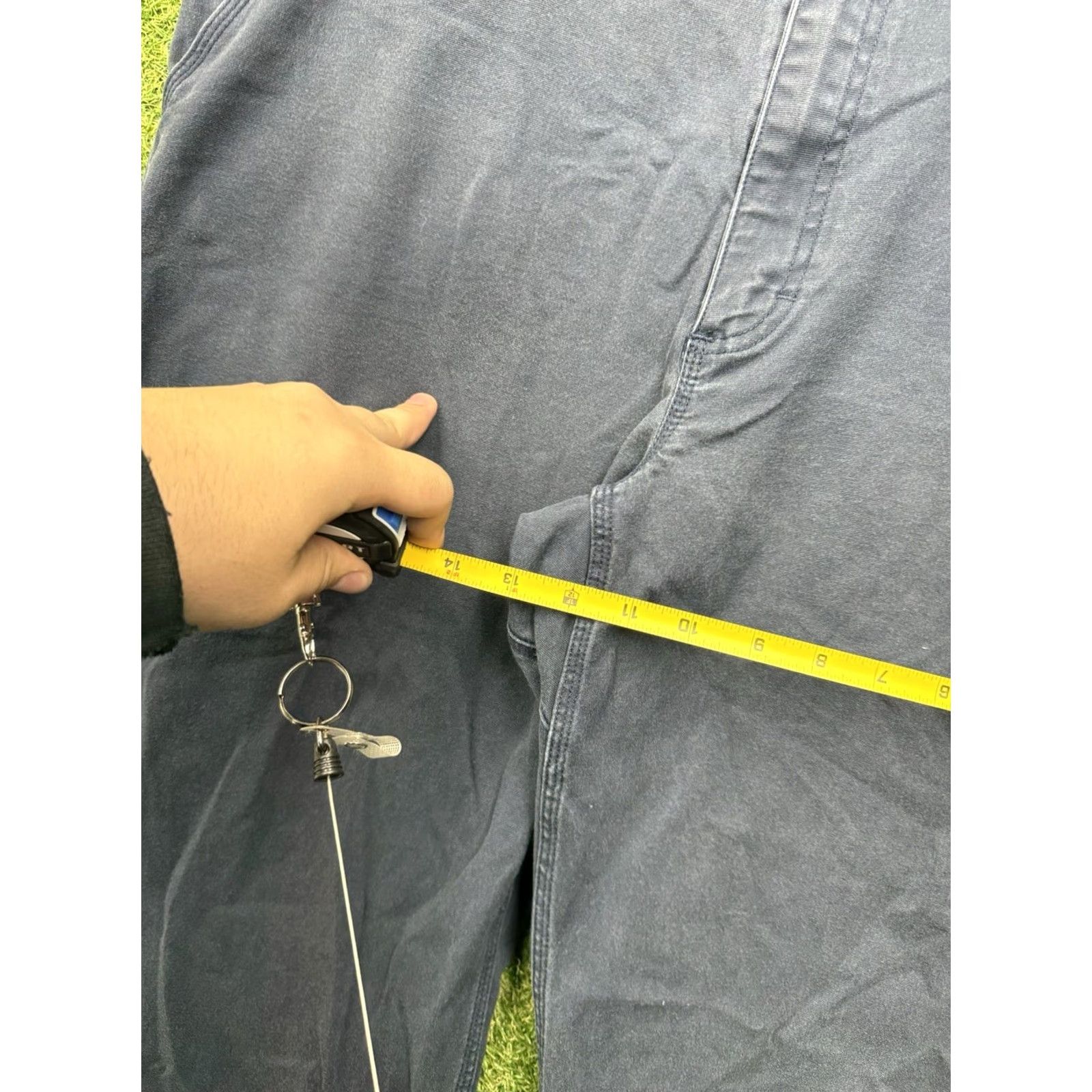 Vintage Duluth Mens Pants 40x28 Flex Fire Hose Carpenter Straight Leg Canvas Workwear Blue 5-Pocket Relaxed Fit Vintage No Mens Size US 40 / EU 56 - 7 Thumbnail