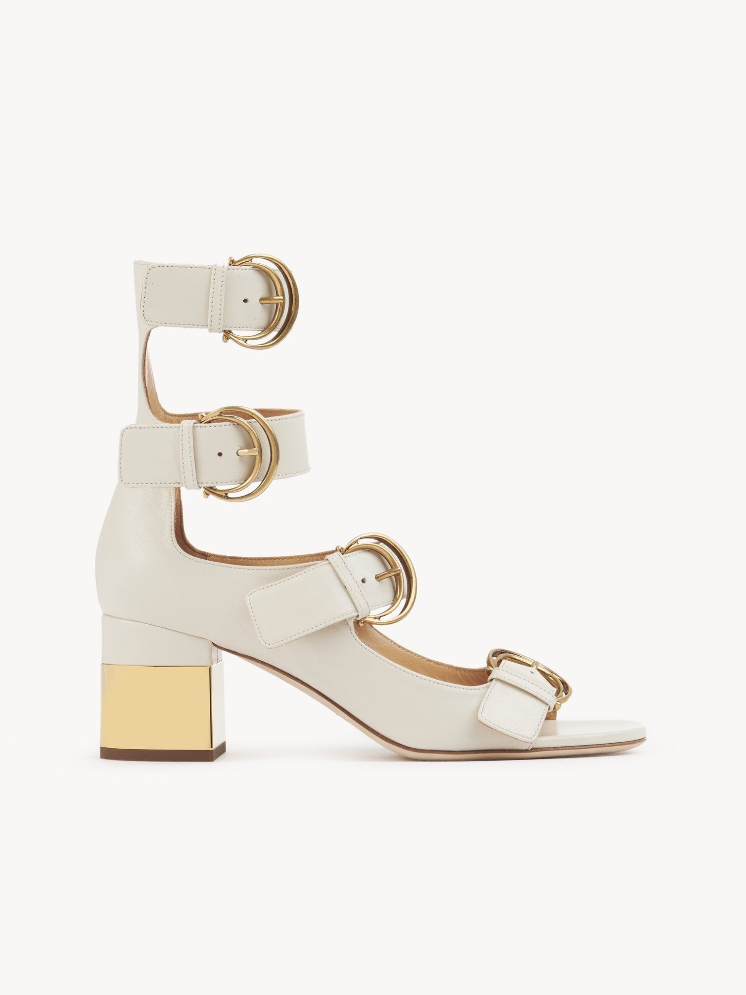 Chloe oc11z0525 Alizè Heeled Sandals in Off White Size US 11 / IT 41 - 1 Thumbnail
