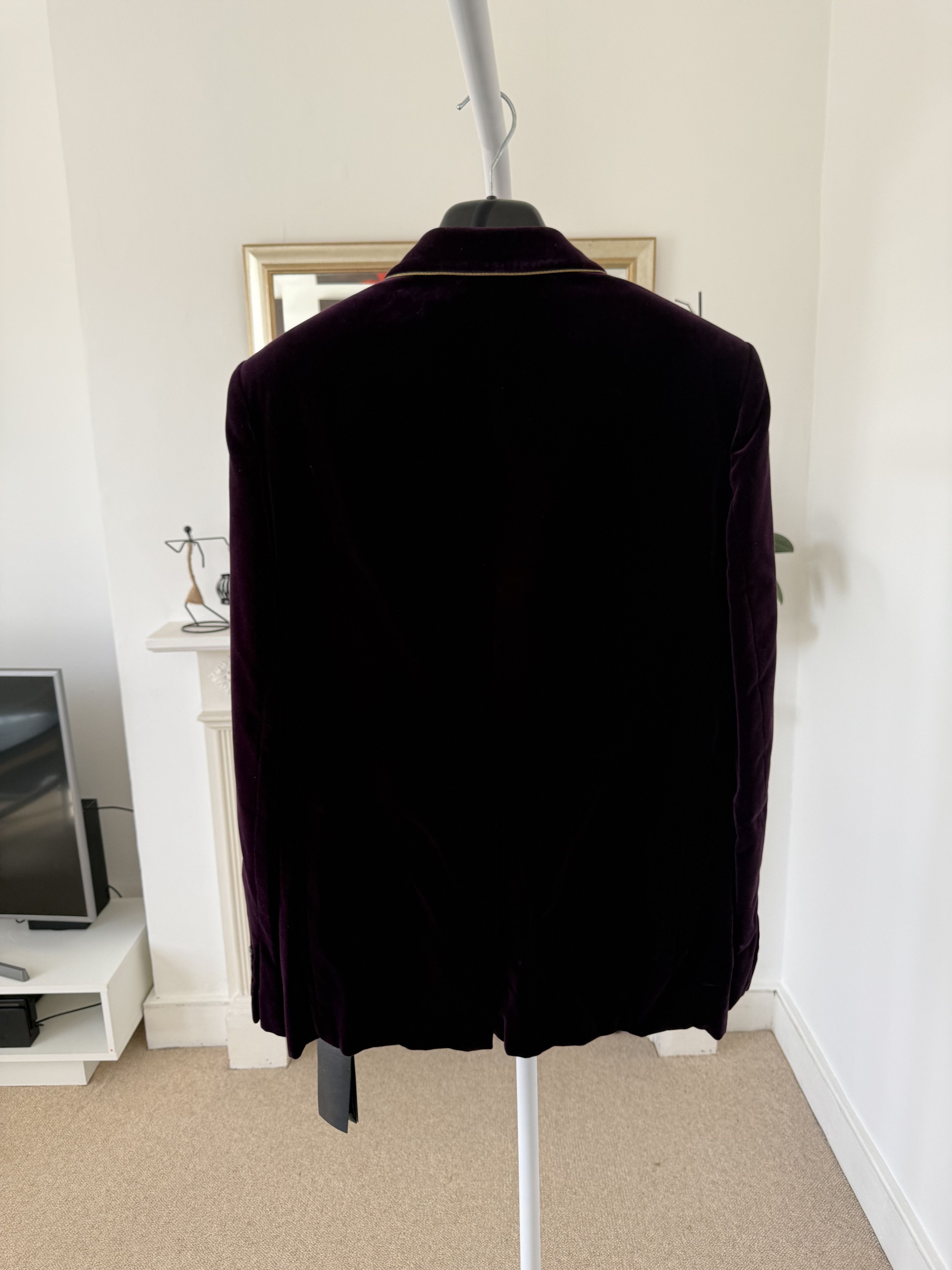 Saint Laurent Paris SS22 Saint Laurent Single Breasted Velvet Jacket Size 50R - 6 Thumbnail