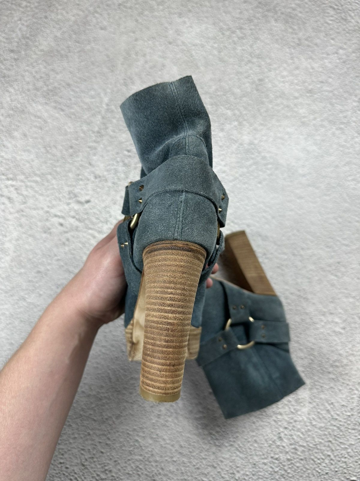 Other VTG A.S. 98 Style Boots Heels Suede Platform Hype Old Money Size US 6 / IT 36 - 9 Thumbnail