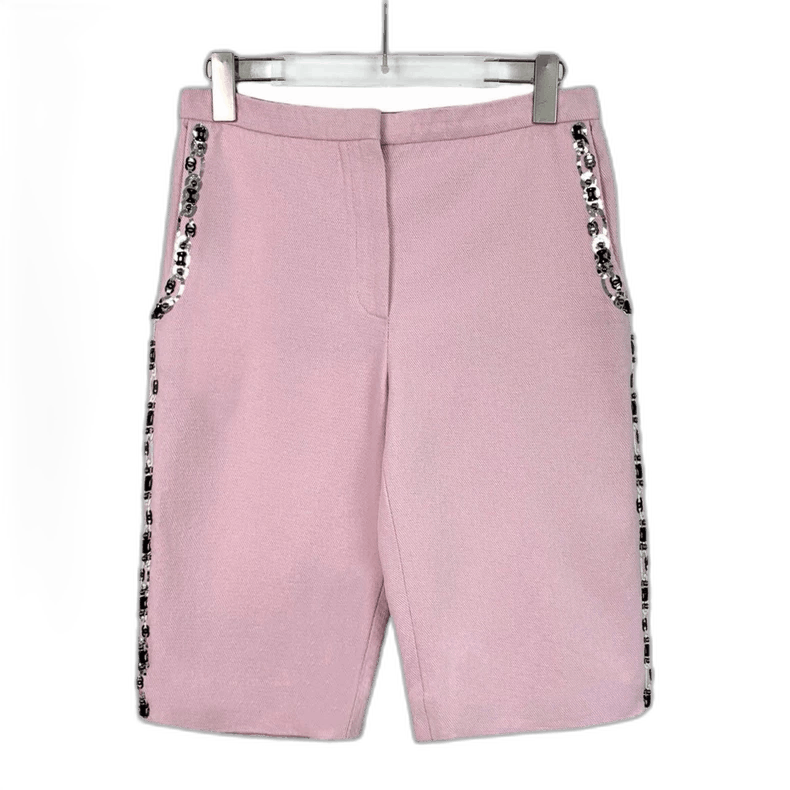 Spring Summer Comme Des Garcons Homme Plus Sequin Shorts Pink