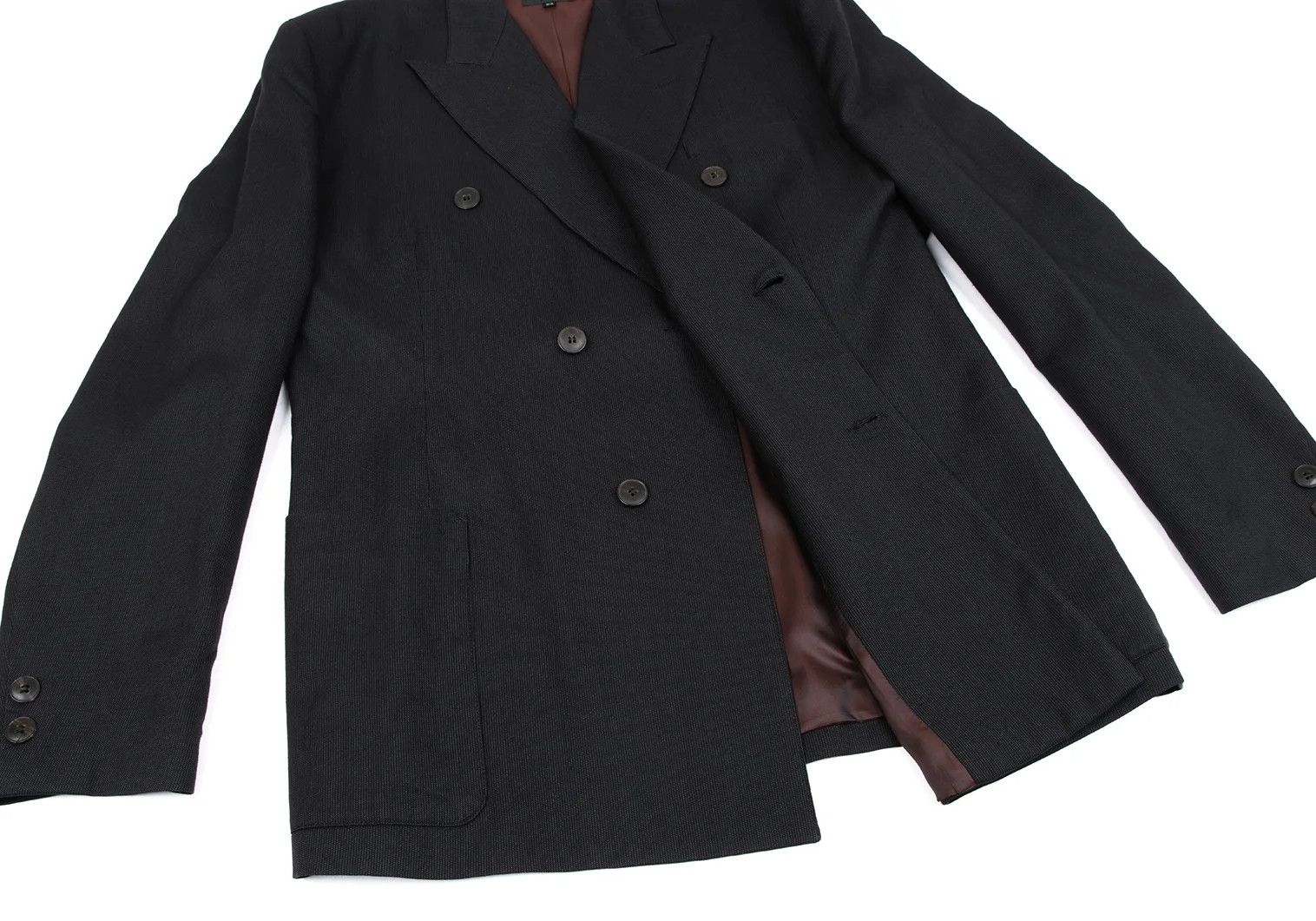 Jean Paul Gaultier Cotton Rayon Pinstripe Peak Lapel Jacket Charcoal 52 Size US L / EU 52-54 / 3 - 12 Thumbnail