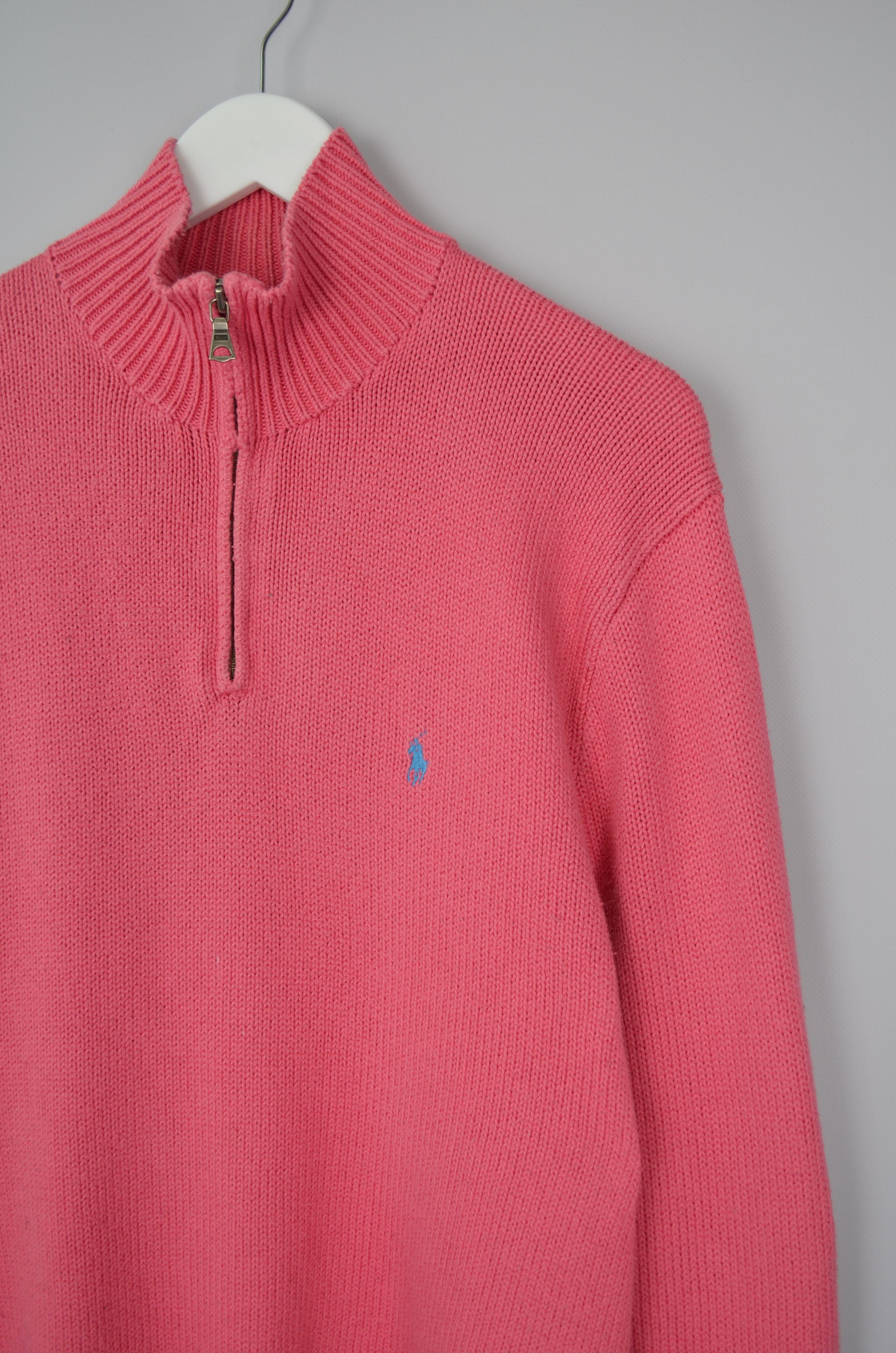 Polo Ralph Lauren × Ralph Lauren × Vintage Polo Ralph Lauren 1/4 Zip Knit Pink Sweater Size L Vintage Size US L / EU 52-54 / 3 - 3 Thumbnail