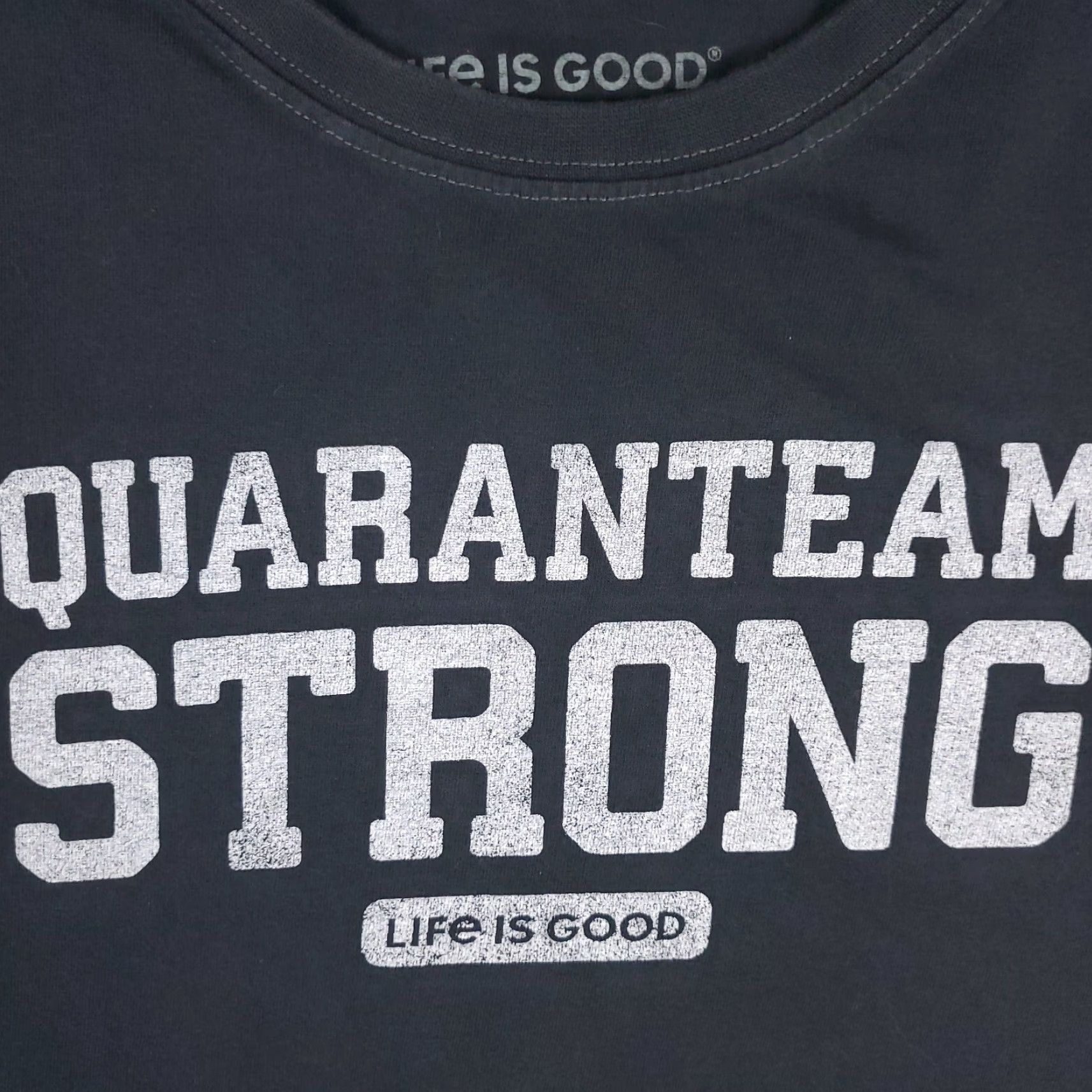 Life is Good LIFE IS GOOD Quaranteam Strong Black Short Sleeve T-Shirt Mens Size Small Size US S / EU 44-46 / 1 - 2 Thumbnail