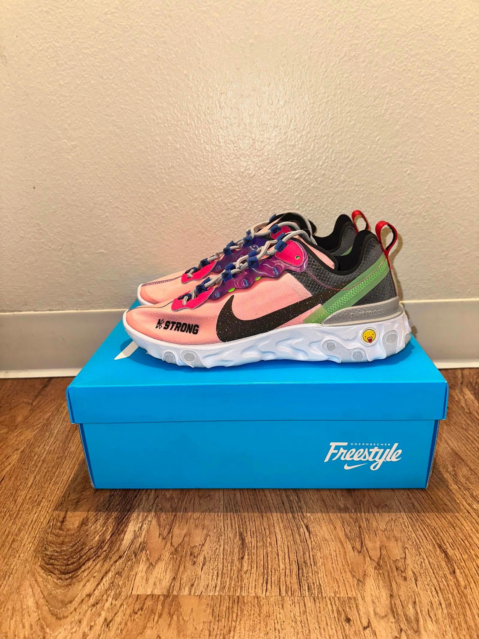 Nike Nike React Element 55 Doernbecher (2019) Size US 10 / EU 43 - 3 Thumbnail