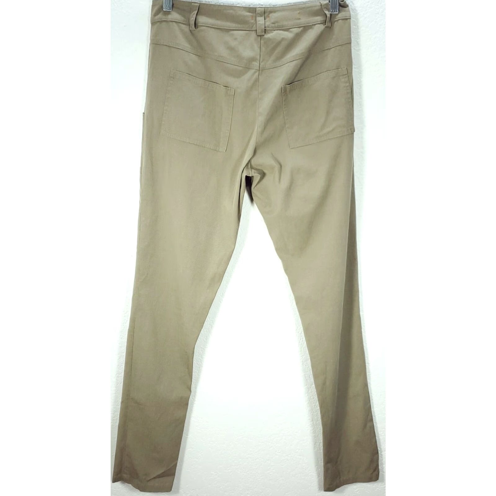 Vintage Women's Burning Torch Olive Slim Pants 00 Cotton Blend Inseam 31 Chino, Olive Green, Petite? (adjusted) Size 24" / US 00 / IT 34 - 5 Thumbnail