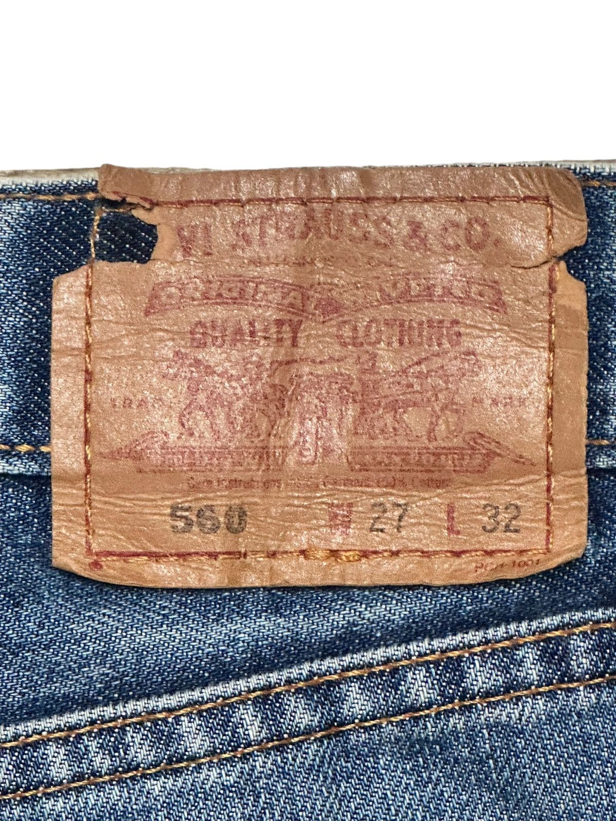Levi's Levi's 560 Relaxed Fit Vintage Distressed Denim Faded Wash Size US 30 / EU 46 - 9 Thumbnail