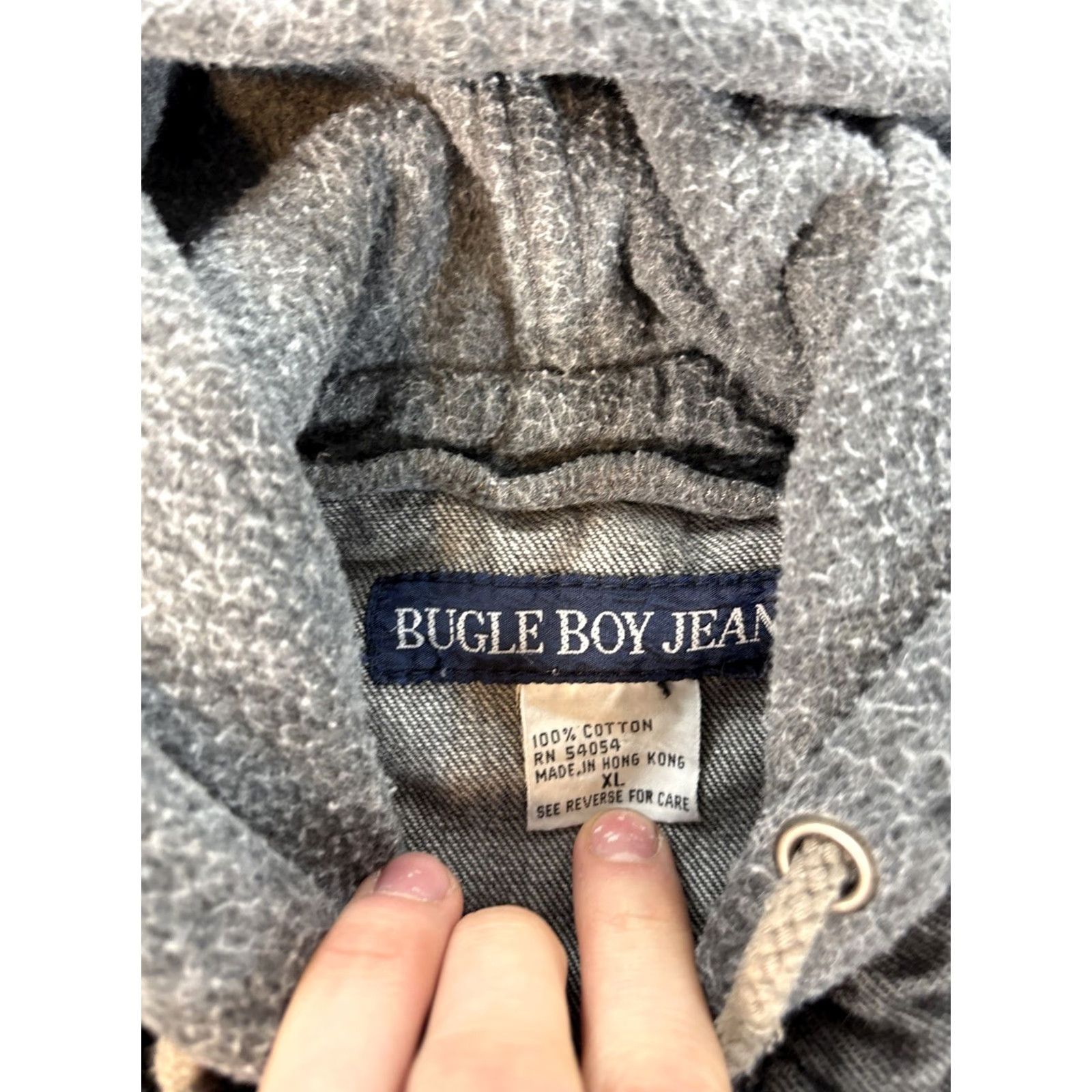 Bugle Boy VINTAGE Bugle Boy Denim Jacket Mens XL Black Zip Hooded Streetwear 90s Bomber Jacket Size US XL / EU 56 / 4 - 4 Thumbnail
