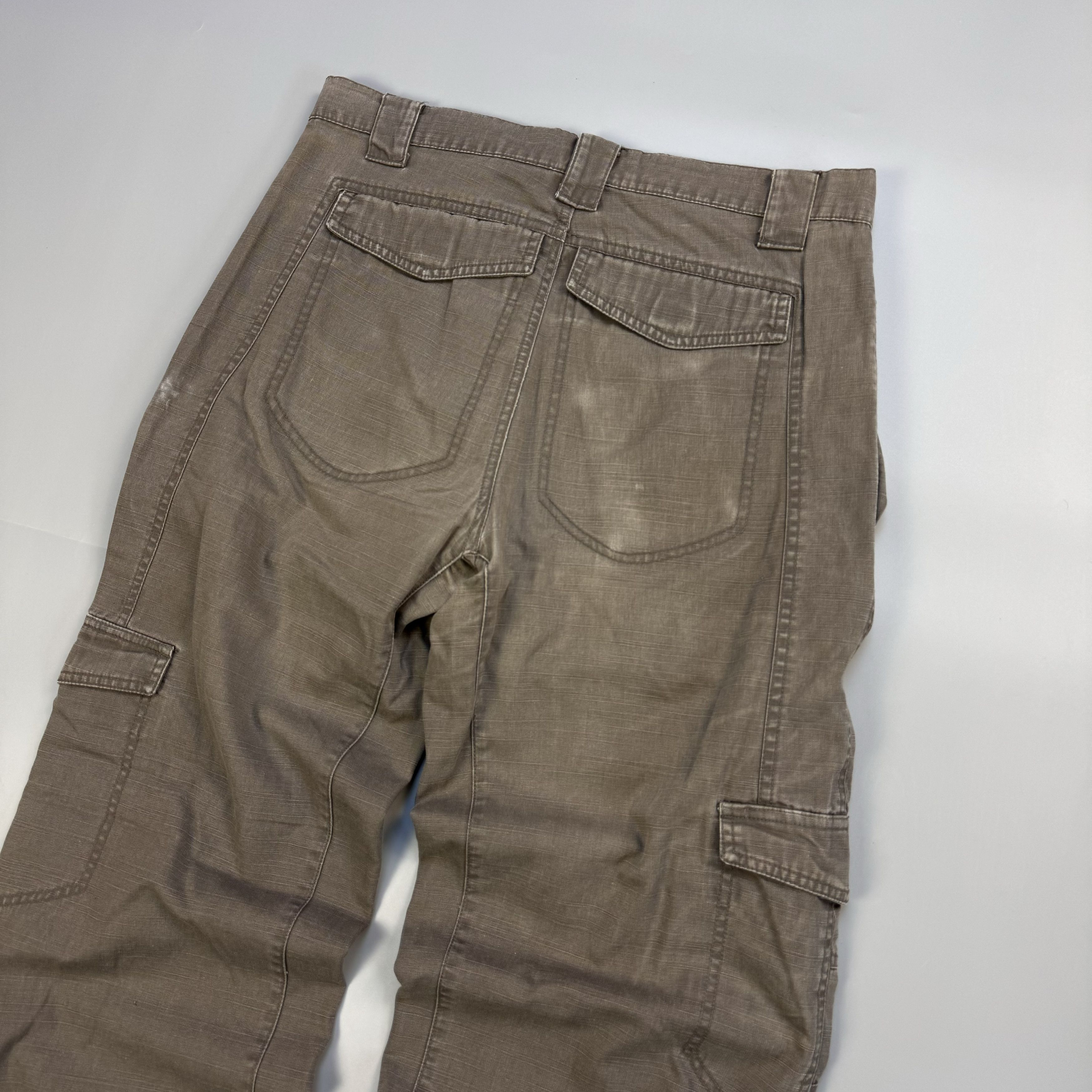 Nike × Vintage NIKE CARGO VINTAGE FADED PANTS KHAKI DIRTY DISTRESSED Y2K Size US 32 / EU 48 - 4 Thumbnail