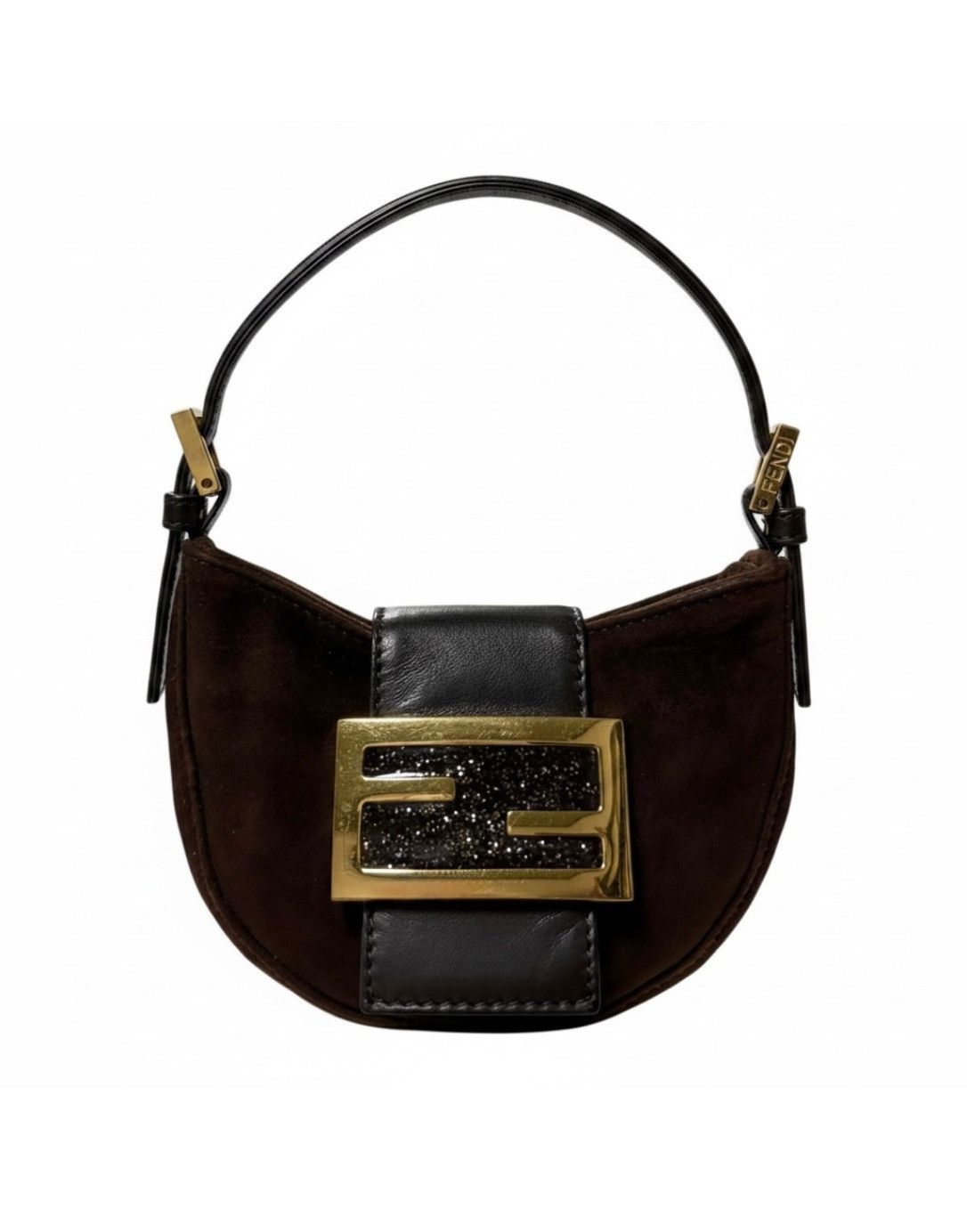 Fendi FENDI Spring Summer 1999 Suede & Leather Mini Croissant Bag Size ONE SIZE - 1 Thumbnail